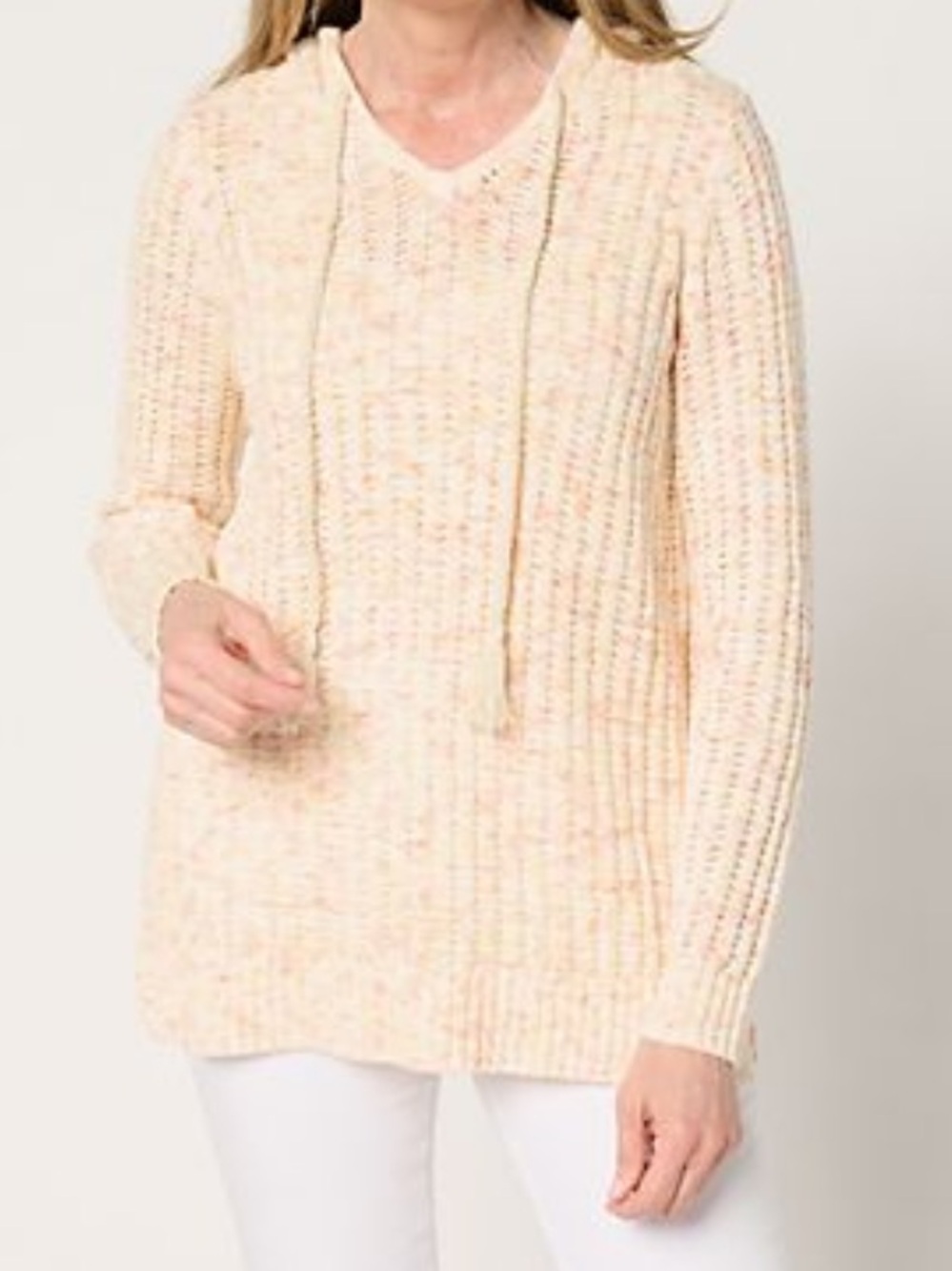 Belle Boho by Kim Gravel
Rainbow Yarn Braided Tassel
Hoodie
Cream  Size 1X